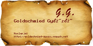 Goldschmied Győző névjegykártya